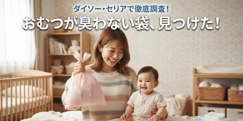 おむつが臭わない袋は100均に売ってる？ダイソー・セリア全店調査