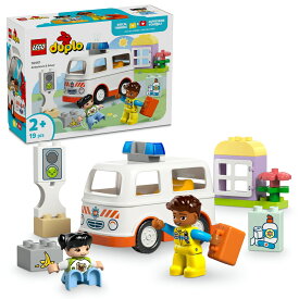 レゴ(LEGO) デュプロ デュプロのまち 出動！きゅうきゅう車 10447 [ おもちゃ 玩具 誕生日 プレゼント ブロック 知育 男の子 女の子 子供 1歳半 2歳 4歳 幼児 ごっこ遊び おままごと 乗り物 車 ミニカー ]
